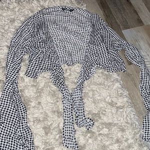 shein tie up shirt